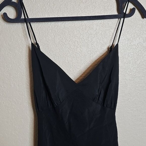 Madewell 2 The Layton Midi Slip Dress Black Spaghetti Strap Dress - Picture 4 of 11